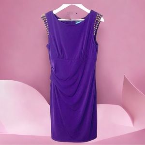 Vince Camino  Gold Stud Shouldered Dress - Sz 6